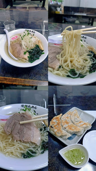 「塩らーめん+野菜餃子+生姜ネギ(¥880+330+110)」@佐野らーめん 佐よしの写真