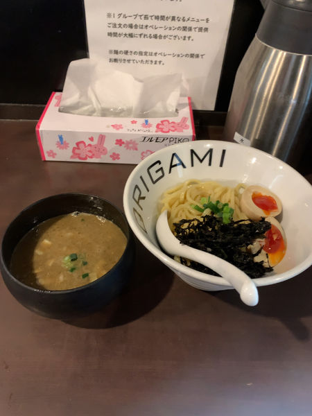 「コッテリ煮干つけ麺」@麺屋 ORIGAMIの写真
