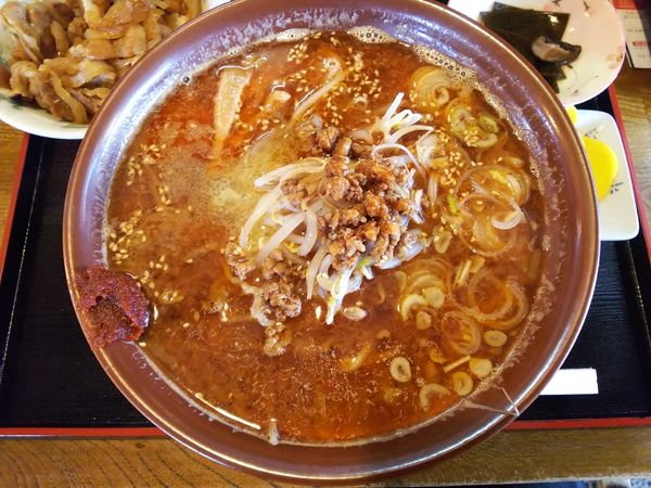「熱旨味噌定食　980円（ラーメン単品は770円）」@支那そば 晃やの写真