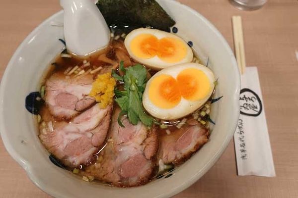 「ちゃーしゅうめん　1,000円＋双子の味玉　100円」@与ろゐ屋の写真