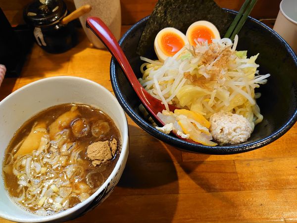 「醤油炊きしろぼし味玉つけ麺」@つけ麺 しろぼしの写真