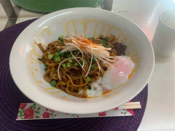 「黒カラシビまぜそば」@龍門瀑の写真