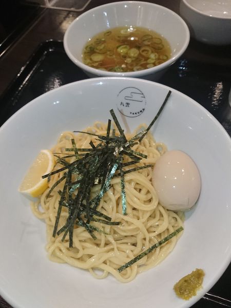 「つけそば 白だし 850円 ＋ 味付玉子 100円」@八雲の写真