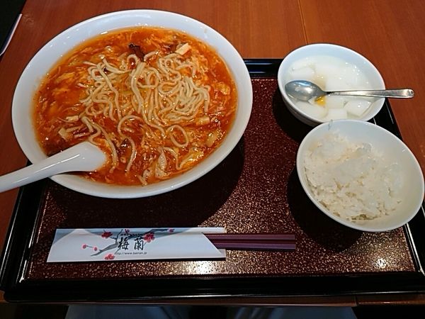 「酸辣湯麺セット」@梅蘭 JRさいたま新都心ビル店の写真