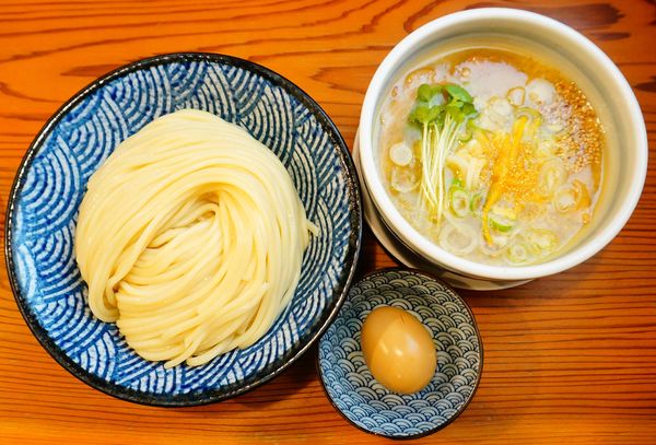 「つけそば ゆず塩＋味玉」@麺 一直の写真