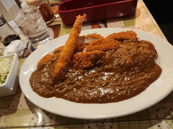「ヒレカツカレー＋エビフライ」@カレーダイニング ボンゾの写真