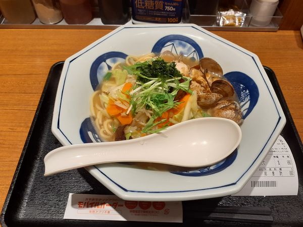 「あさりとほたての旨ダシちゃんぽん 　地域期間限定」@長崎ちゃんぽん リンガーハット 川越U_PLACE店の写真