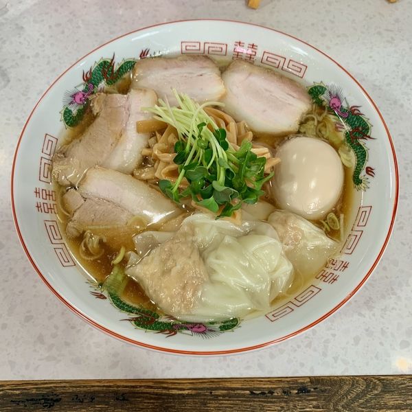 【期間限定・数量限定】極太平打ち手揉み麺＆煮干し中華そば（醤油）