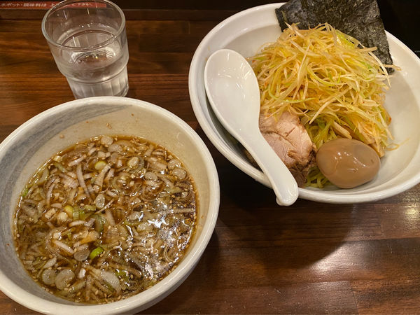 「味玉🥚つけ麺🍜🥢(辛ねぎ🌶)」@麺家 さざんかの写真