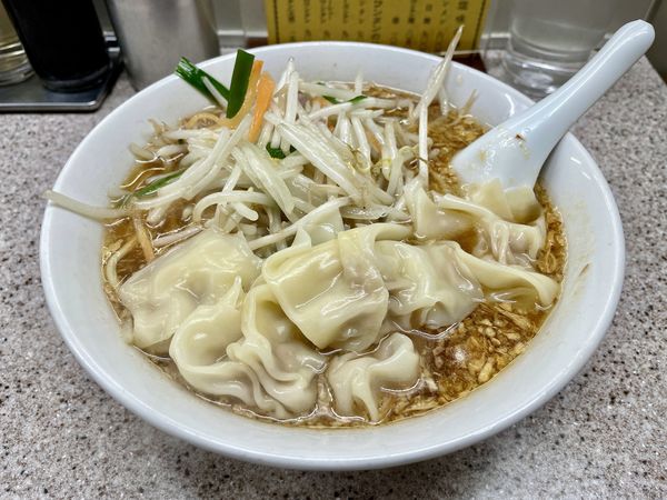 「もやしワンタン麺」@中華麺店 喜楽の写真