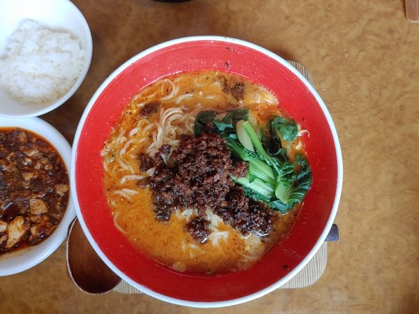 「担々麺セット」@錦城 中川本店の写真