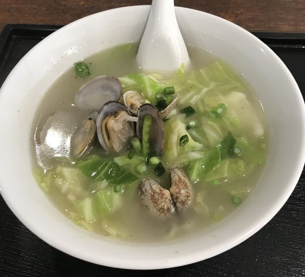 「本日の日替り③ あさり塩そば & 天津丼 ¥750」@中華つばめの写真