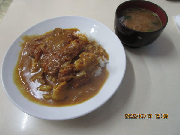 「カツカレーライス 850円」@キッチンラッキーの写真