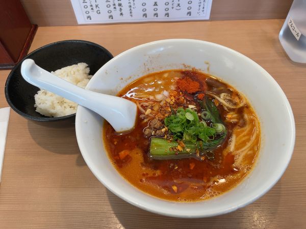 「限定 焦がし味噌担々麺(900円)+追い飯(100円)」@らぁ麺 はやし田 横浜店の写真