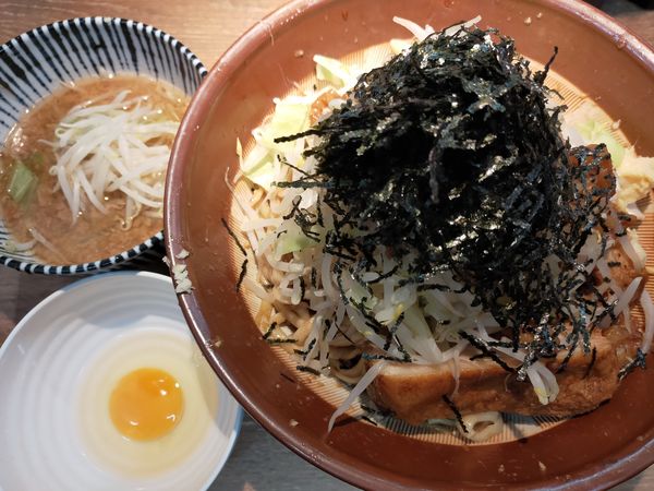 「【限定】ハングリー･ハマン大盛1100円+生卵50円」@麺屋 浜一の写真