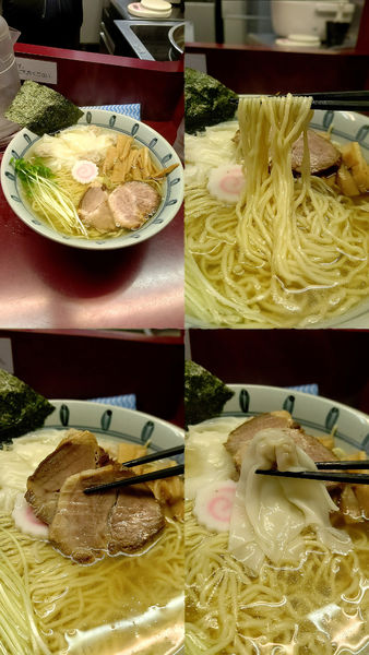 「『ワンタンめん+大盛+塩に変更(¥850+100+50)』」@中華そば 春秋庵の写真