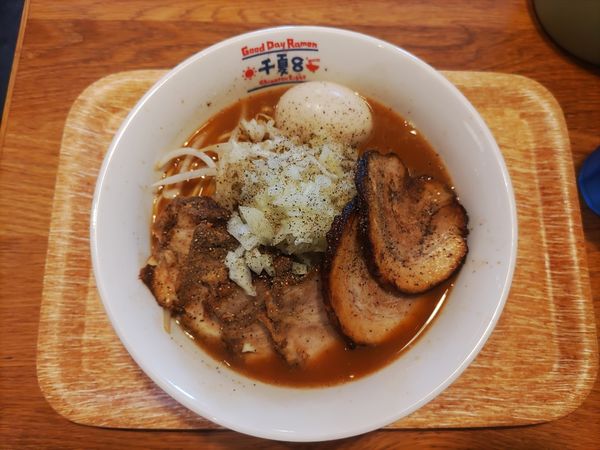 「特製千夏ちゃんラーメン  ﾒﾝﾏ抜き」@Good Day Ramen 千夏8の写真