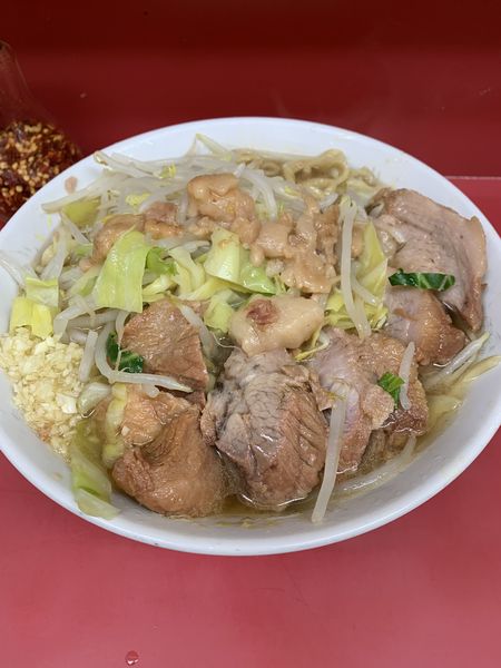 「ぶたダブル 小ラーメン 900円」@ラーメン二郎 環七一之江店の写真