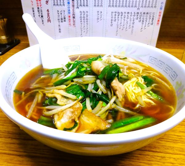 「肉にらラーメン（800円）」@中華 長寿の写真