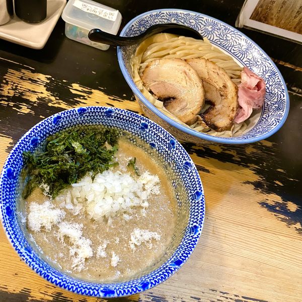 「【限定C】塩帆立の雪の華つけ麺 ￥1300」@狼煙 〜NOROSHI〜の写真