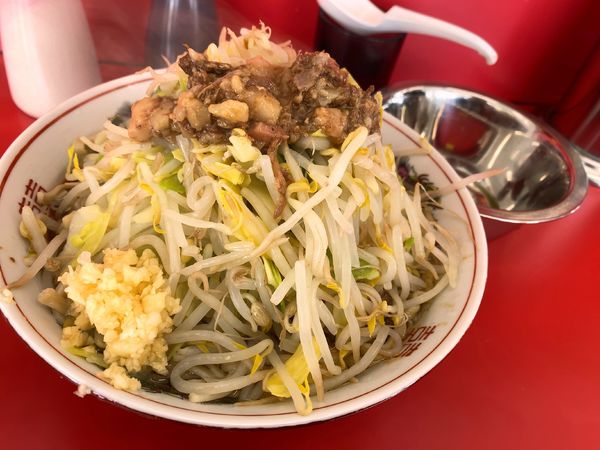 「小ラーメン＋生卵」@ラーメン二郎 ひたちなか店の写真