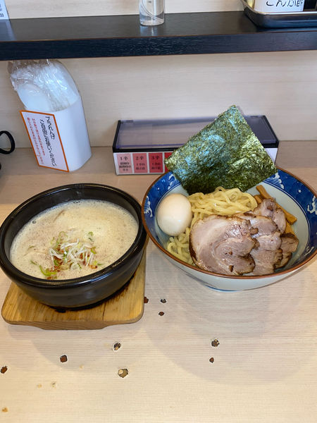 「特製辛つけ麺(大盛)､3辛¥1,350円」@麺屋 赤橙の写真