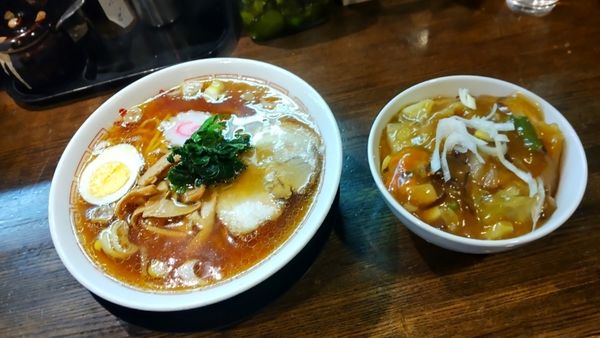 「中華そば（と中華丼）」@中華そば 光来の写真