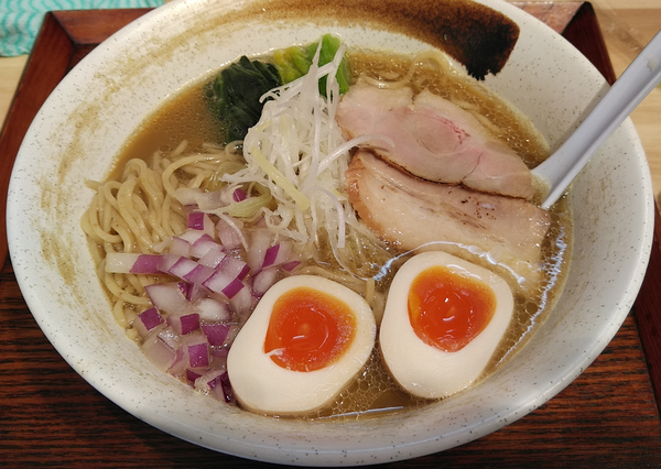 「【限定】追い貝出汁らーめん￥930・味玉」@貝出汁らぁ麺 みぎわの写真