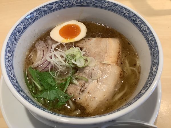 「7種の魚介 塩そば 850円」@鶏そば 久遠の写真