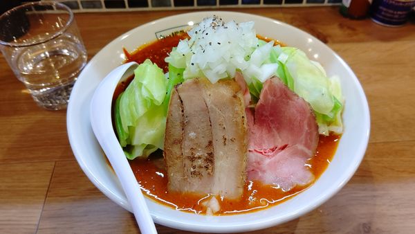 「とまと８００円(太麺)&野菜１００円」@らーめん ニューカッパの写真