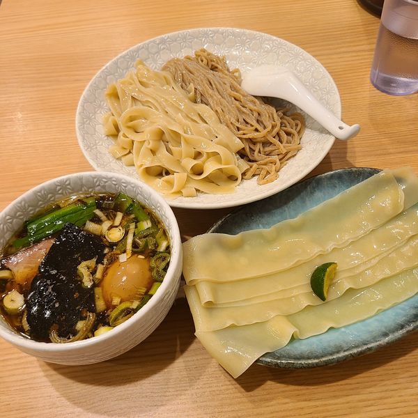 「味玉合盛りつけ麺¥1000+極平麺¥150」@麺や 麦ゑ紋の写真