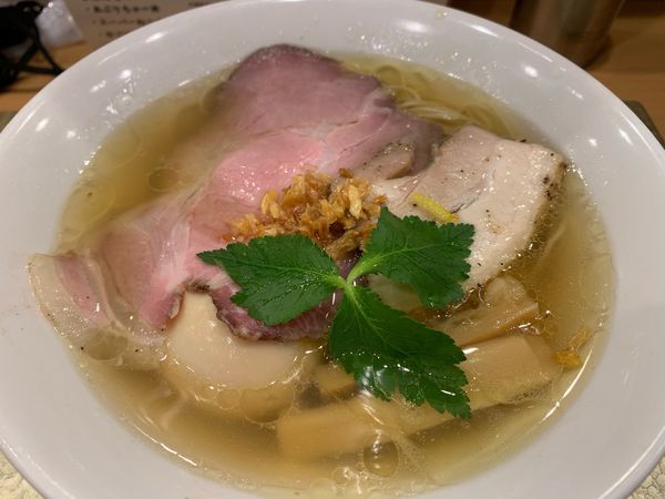 「黄金貝らーめん　味玉」@なにわ麺次郎の写真