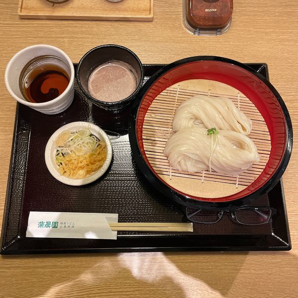 「ごまと醤油の味くらべ」@最上 楽農園 稲庭うどん 山菜の写真