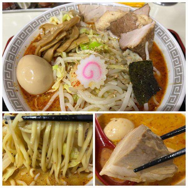 「中華そば(小)700円 野菜120円 担々50円 麺カタメ」@所沢大勝軒の写真