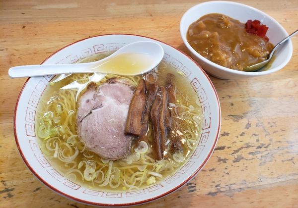 「中華そば　半カレー」@中華そば さとうの写真