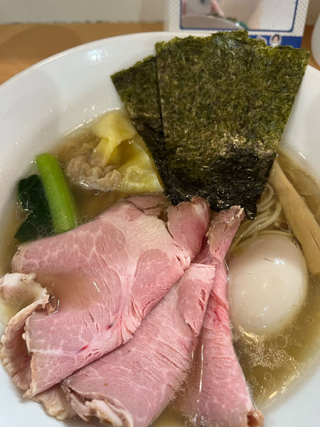 「潮ラーメン、ローストポーク丼」@麺屋BISQの写真