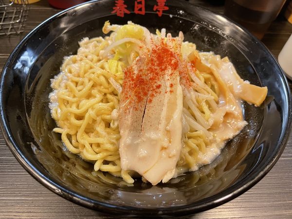 「鳥豚油そば」@油そば専門店 春日亭 明大前店の写真