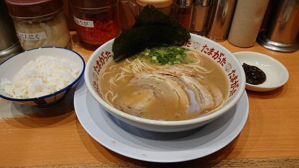 「ラーメン 辛味噌 ライス」@九州大分らぁめん たまがった 西口店の写真