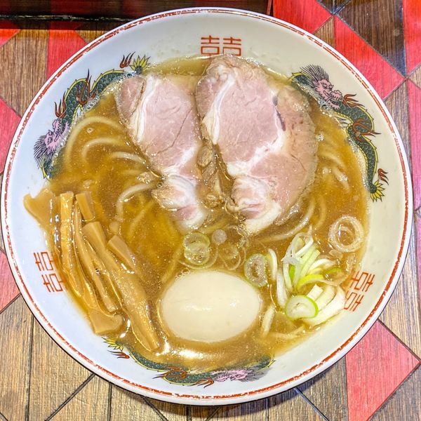 「ラーメン（並200g）¥830 + 味玉 ¥120」@オールドラーメンショップ 逆流の写真