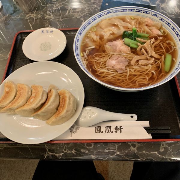 ワンタンメン+餃子(二軒目有り)