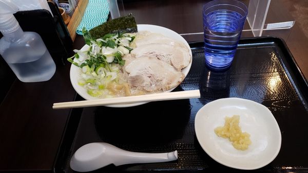 「【限定】濃厚豚骨中華そば+チャーシュー3枚」@中華そば カドマサの写真