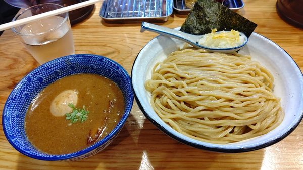 「濃厚味玉つけ麺+大盛りサービス 930円」@麺屋 海心の写真