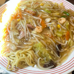 皿うどん　太麺