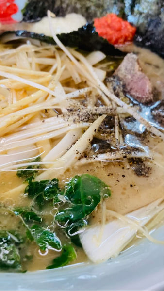 「ネギラーメン　醤油、半ライス」@ラーメン山岡家 相模原店の写真