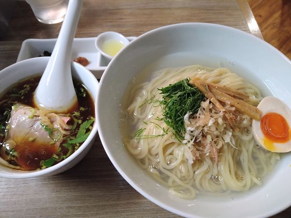 「特性 蜆昆布水つけ麺 醤油 大盛」@中華そば 和渦 TOKYOの写真