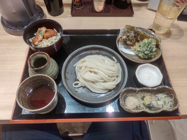 「Bランチセット(ざるうどん(小)＋ミニソースカツ丼)990円」@水沢うどん 水香苑 高崎モントレー店の写真