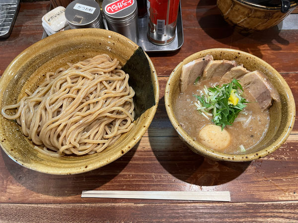 「肉、味玉つけ麺（硬め）」@麺屋 えん寺の写真