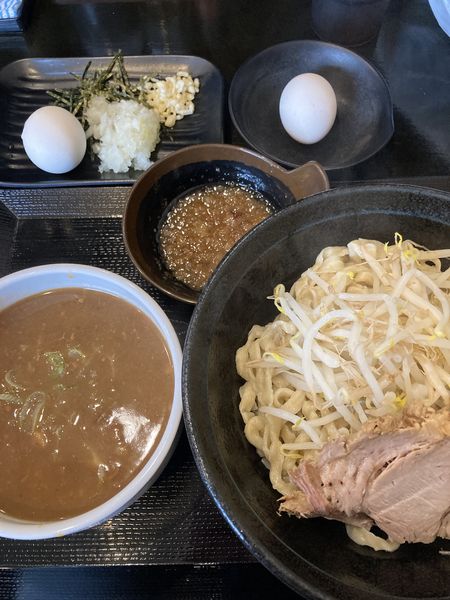 「極どろつけ麺、釜揚げ、アブラ」@つけ麺 どでんの写真