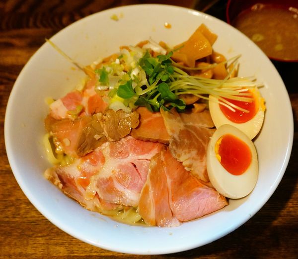 「油そば＋特増し＋生玉子＋YEBISU生×2」@燦燦斗の写真