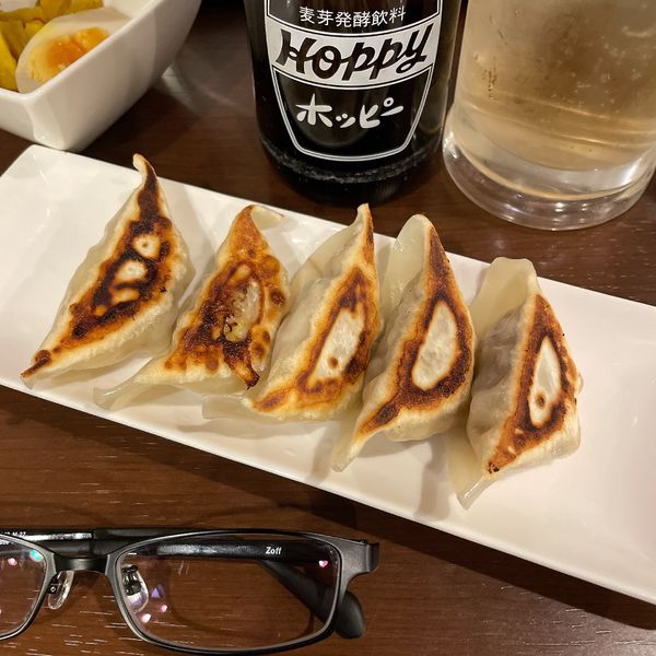 「松前漬け納豆餃子」@WARASHIBE GYOZAの写真